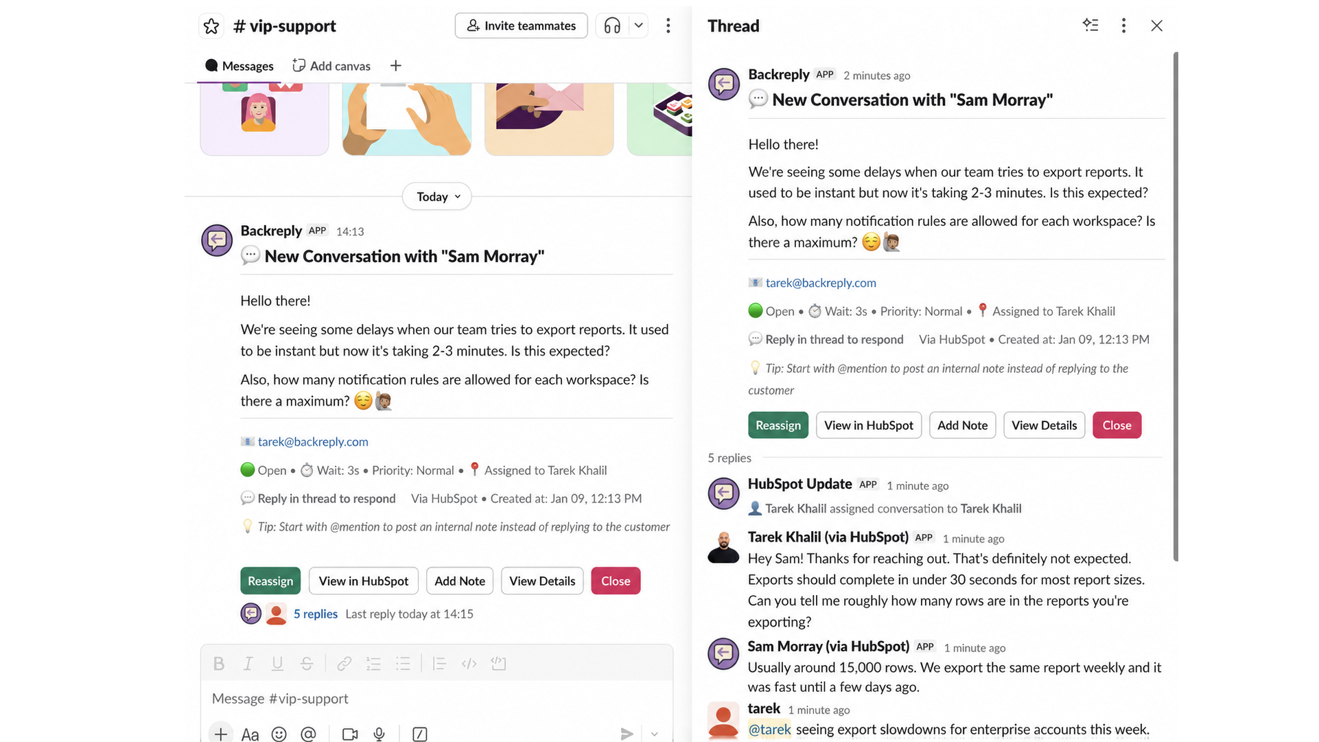 Reply to HubSpot Conversations in Slack